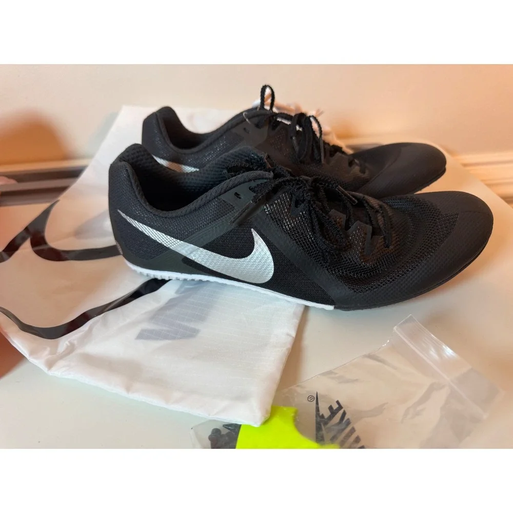 Nike Zoom Rival Multi Mens 10.5 Track Spikes Black Silver NIB